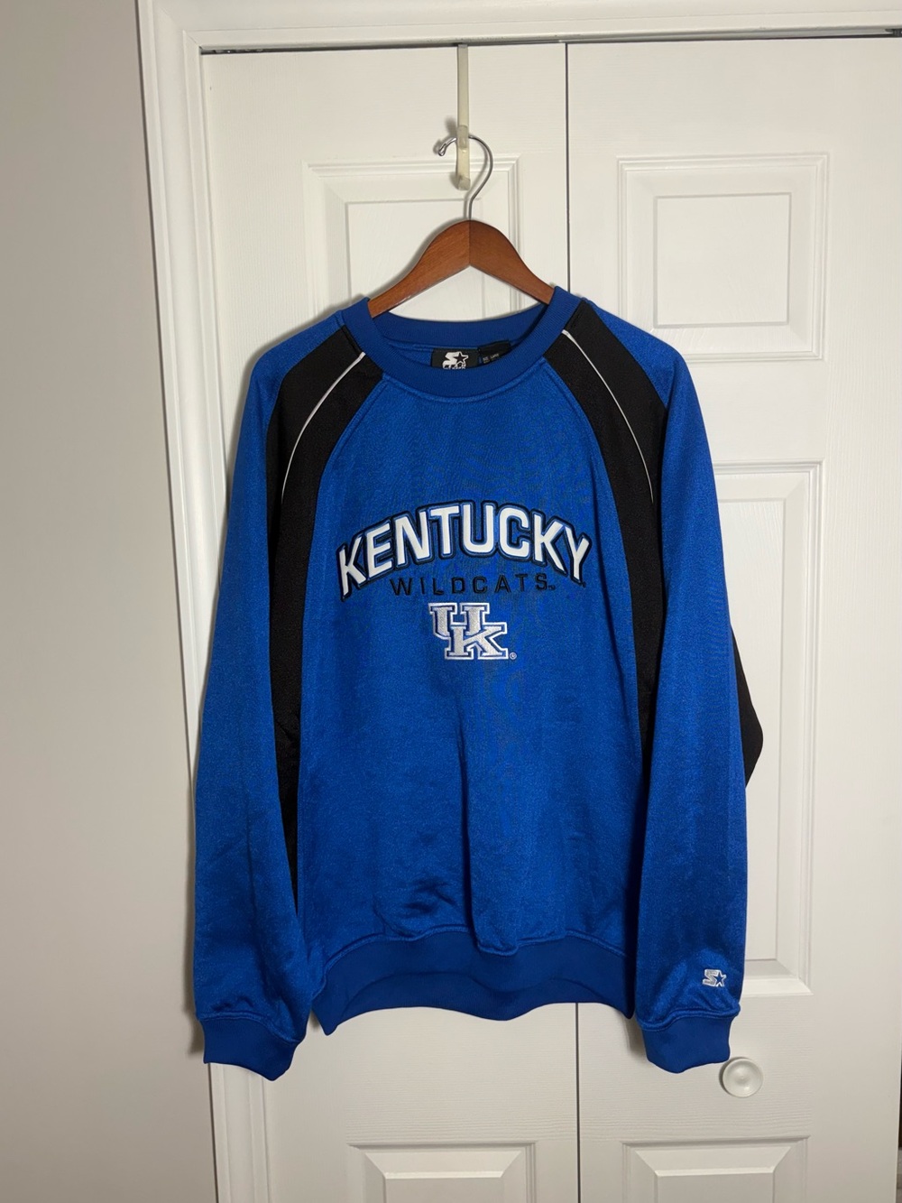 Vintage Starter Kentucky Wildcats Blue/Black Crewneck Pullover Mens Size L
